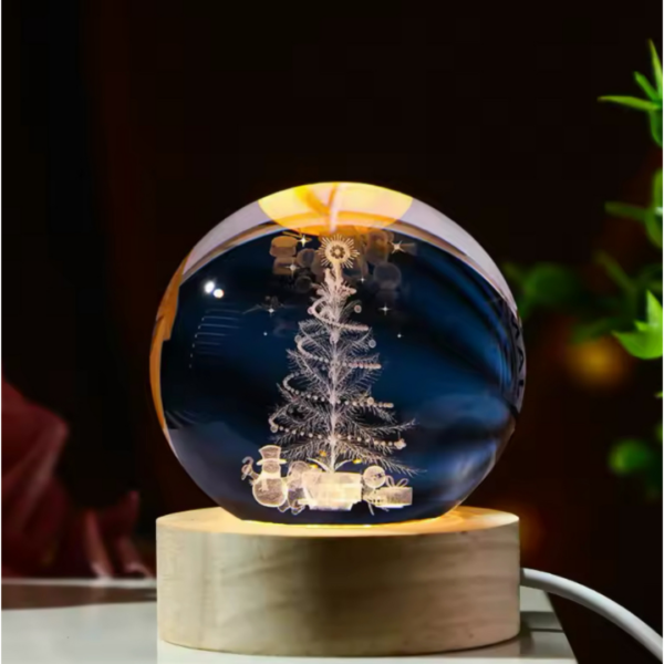 Lámpara Bola de Cristal Árbol de Navidad