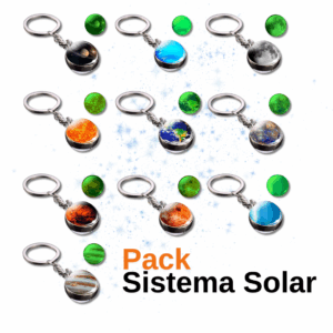 Pack 10 llaveros sistema solar 49